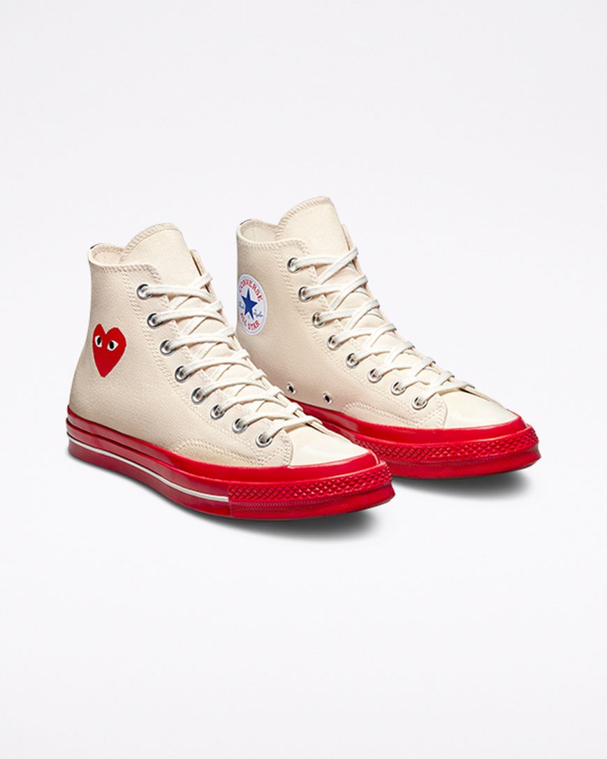 Dámské Boty Vysoké Converse x Comme des Garçons PLAY Chuck 70 Červené | CZ JPYL49